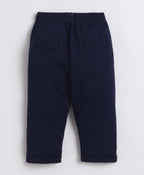 Bumzee Sky Blue & Navy Formal Set, Full Sleeves, 100% Cotton