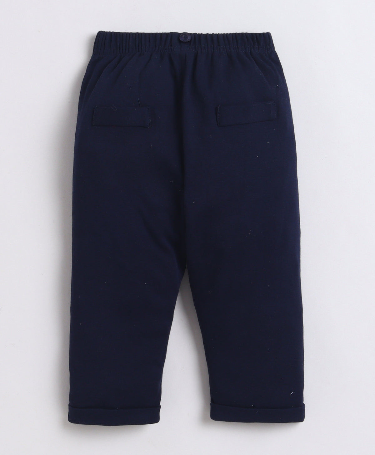 Bumzee Sky Blue & Navy Formal Set, Full Sleeves, 100% Cotton