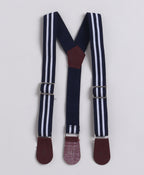 Bumzee Sky Blue & Navy Formal Set, Full Sleeves, 100% Cotton