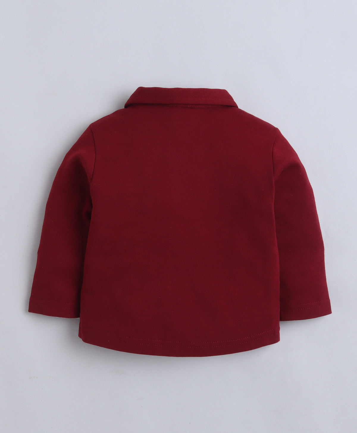 Bumzee Maroon & Beige Formal Set, Full Sleeves, 100% Cotton