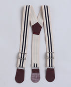 Bumzee Maroon & Beige Formal Set, Full Sleeves, 100% Cotton