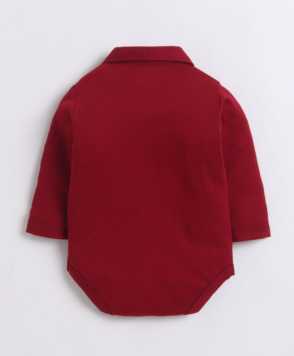 Bumzee Maroon & Grey Formal Set, Full Sleeves, 100% Cotton