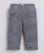 Bumzee Maroon & Grey Formal Set, Full Sleeves, 100% Cotton