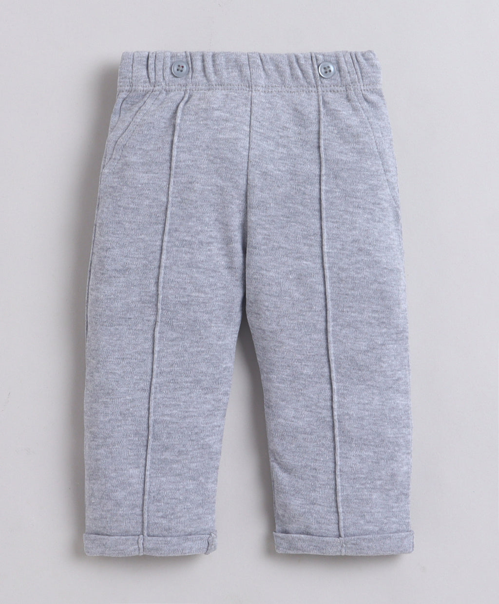 Bumzee White & Grey Formal Set, Full Sleeves, 100% Cotton