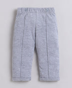 Bumzee White & Grey Formal Set, Full Sleeves, 100% Cotton