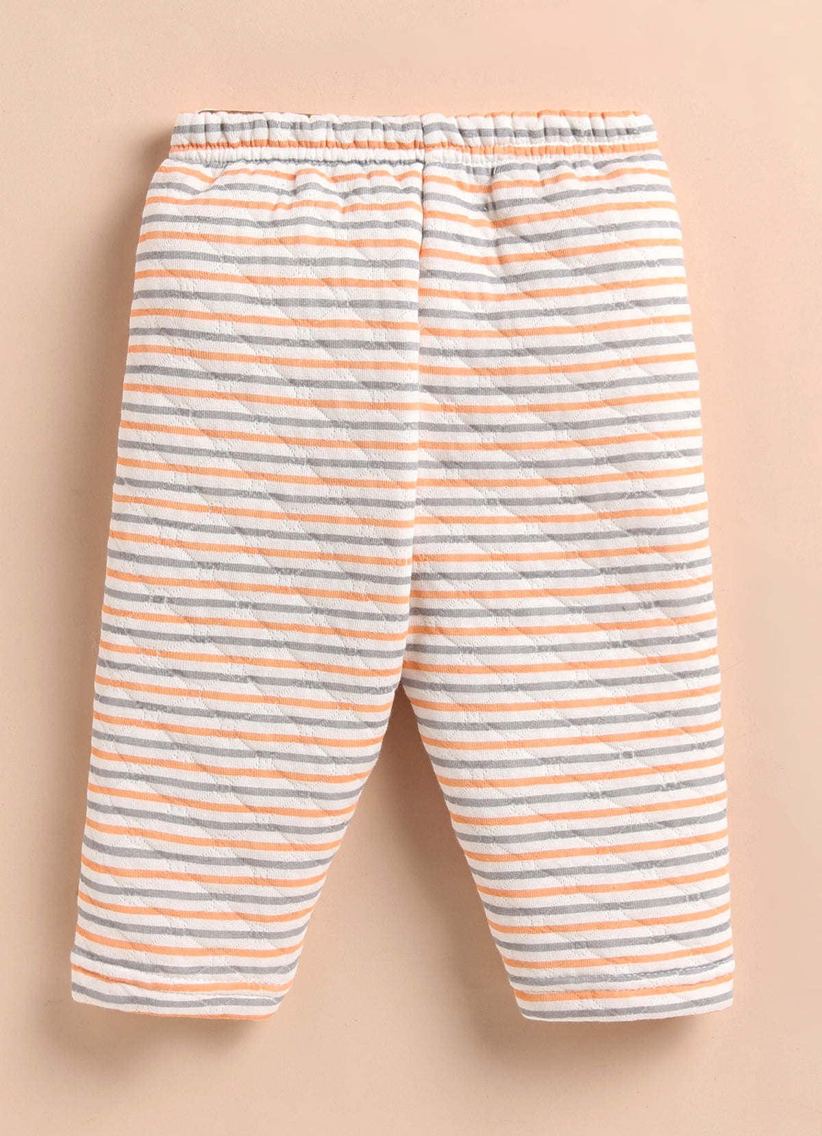 Bumzee Orange & Cream Embroidered Winter Set, Full Sleeves, Padded