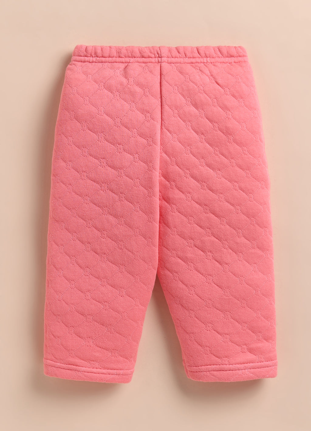 Bumzee Cream & Coral Graphic Print Winter Set, Full Sleeves, Padded