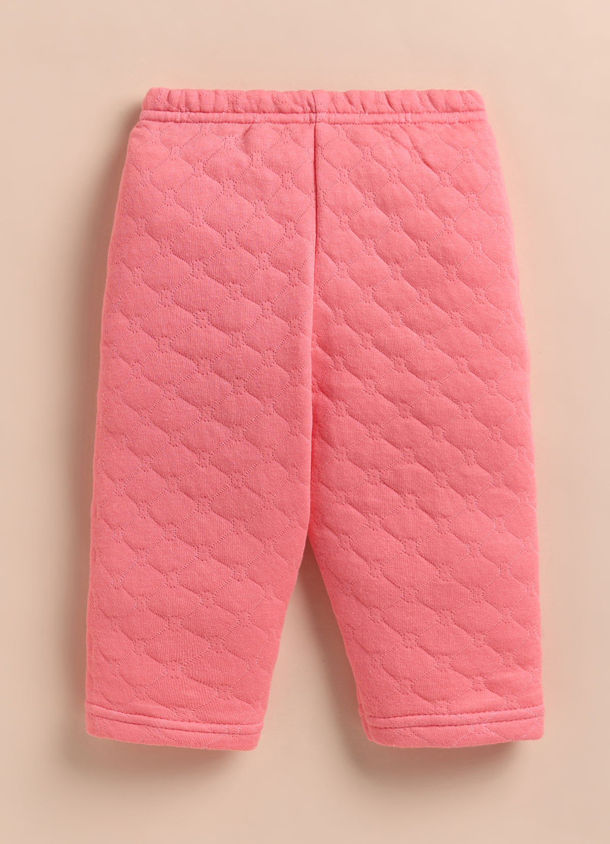 Bumzee Cream & Coral Graphic Print Winter Set, Full Sleeves, Padded