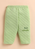 Bumzee Green Embroidered Winter Set, Full Sleeves, Padded