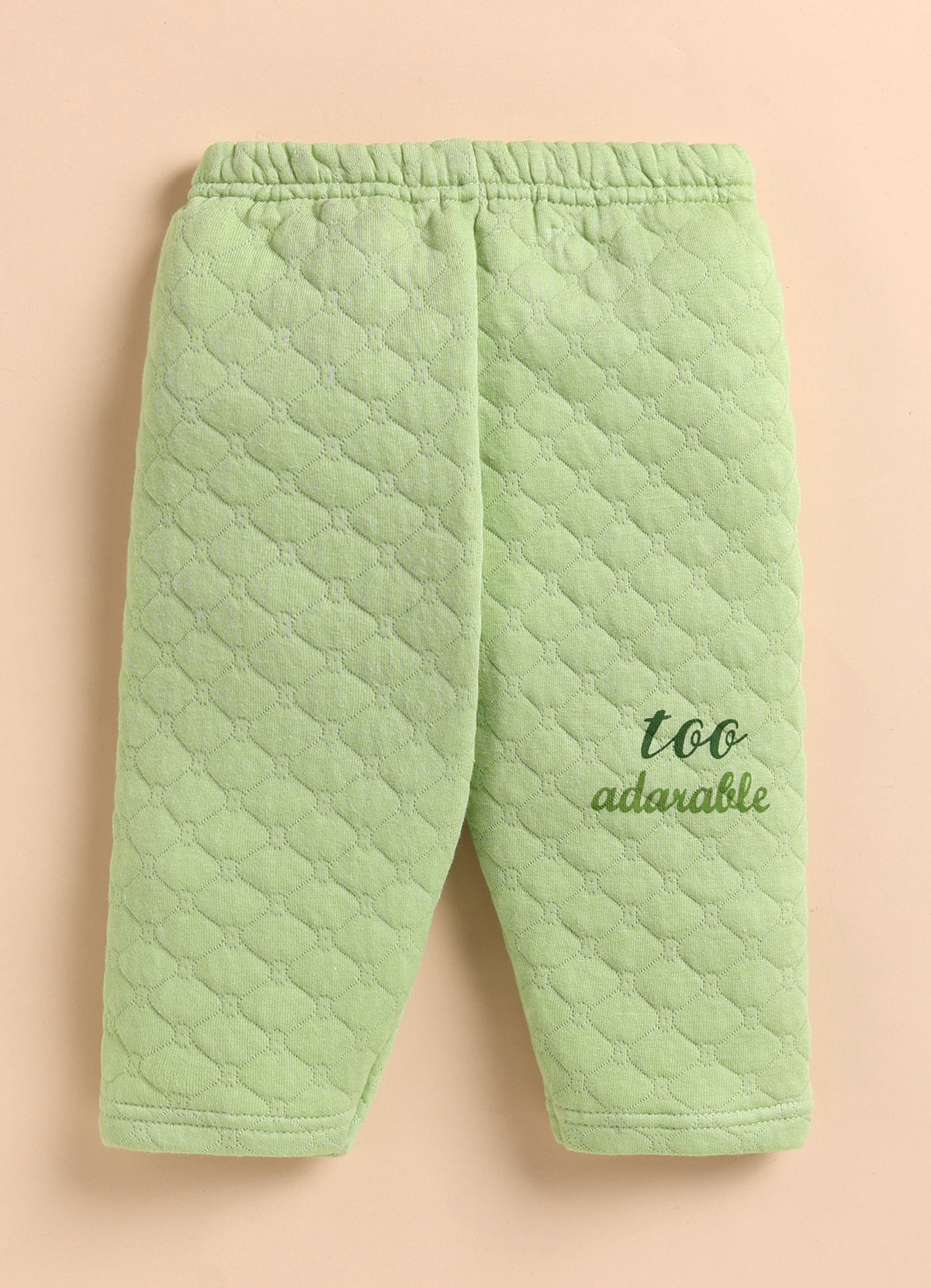 Bumzee Green Embroidered Winter Set, Full Sleeves, Padded