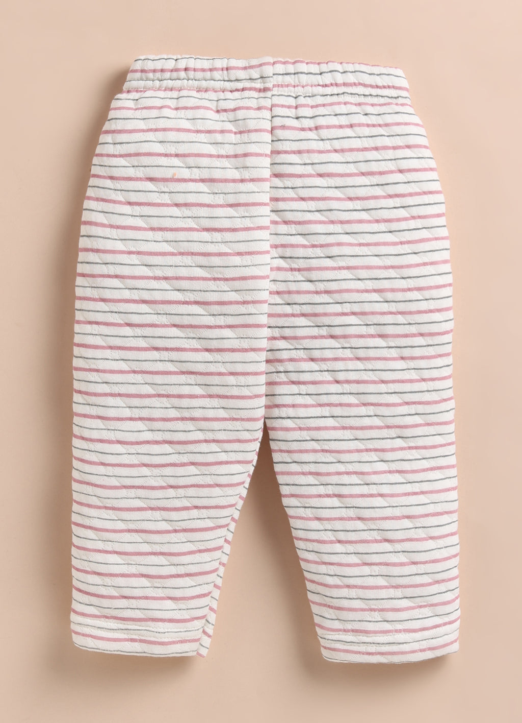Bumzee Pink & Cream Embroidered Winter Set, Full Sleeves, Padded