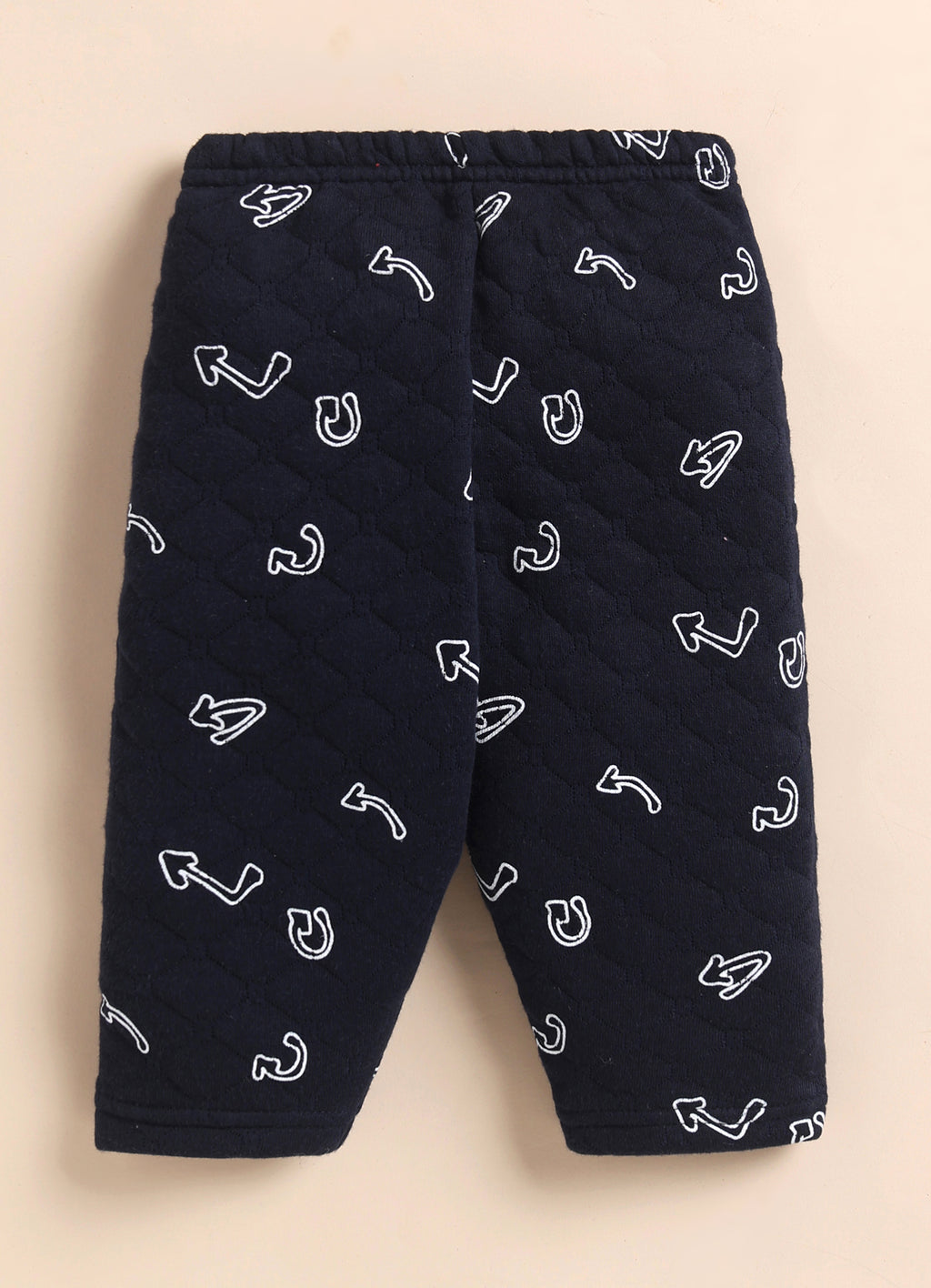 Bumzee Red & Navy Embroidered Winter Set, Full Sleeves, Padded