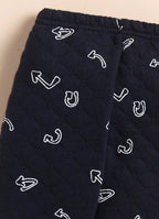 Bumzee Red & Navy Embroidered Winter Set, Full Sleeves, Padded