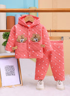 Bumzee Coral Graphic Print Winter Set, Full Sleeves, Padded