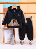 Bumzee Navy Winter Set, Full Sleeves, Padded