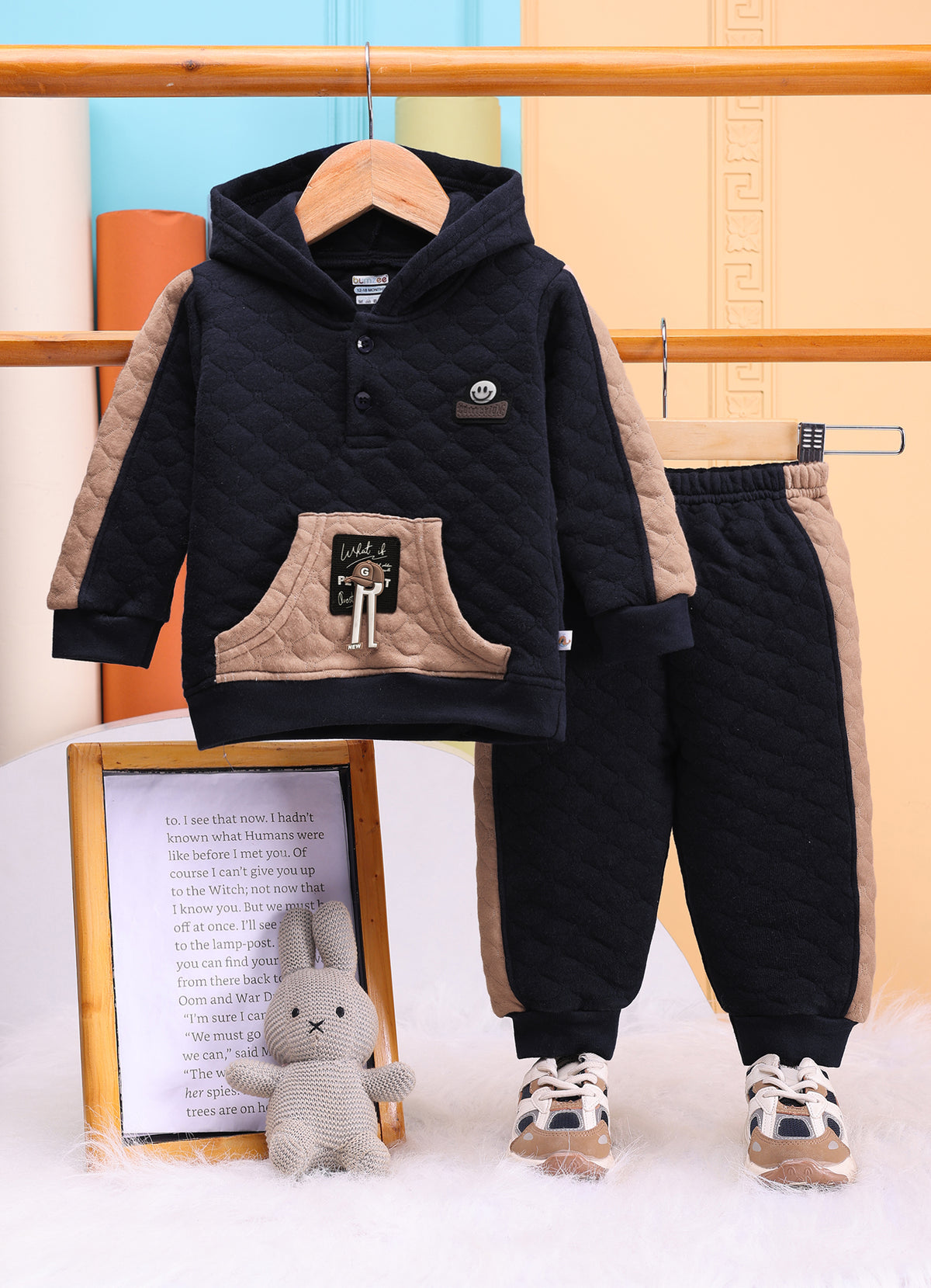 Bumzee Navy Winter Set, Full Sleeves, Padded
