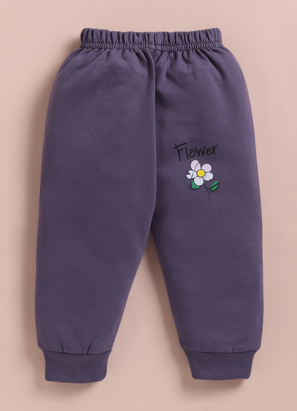 Bumzee Lavender & Grey Floral Print Sweatshirt & Jogger Set, Full Sleeves