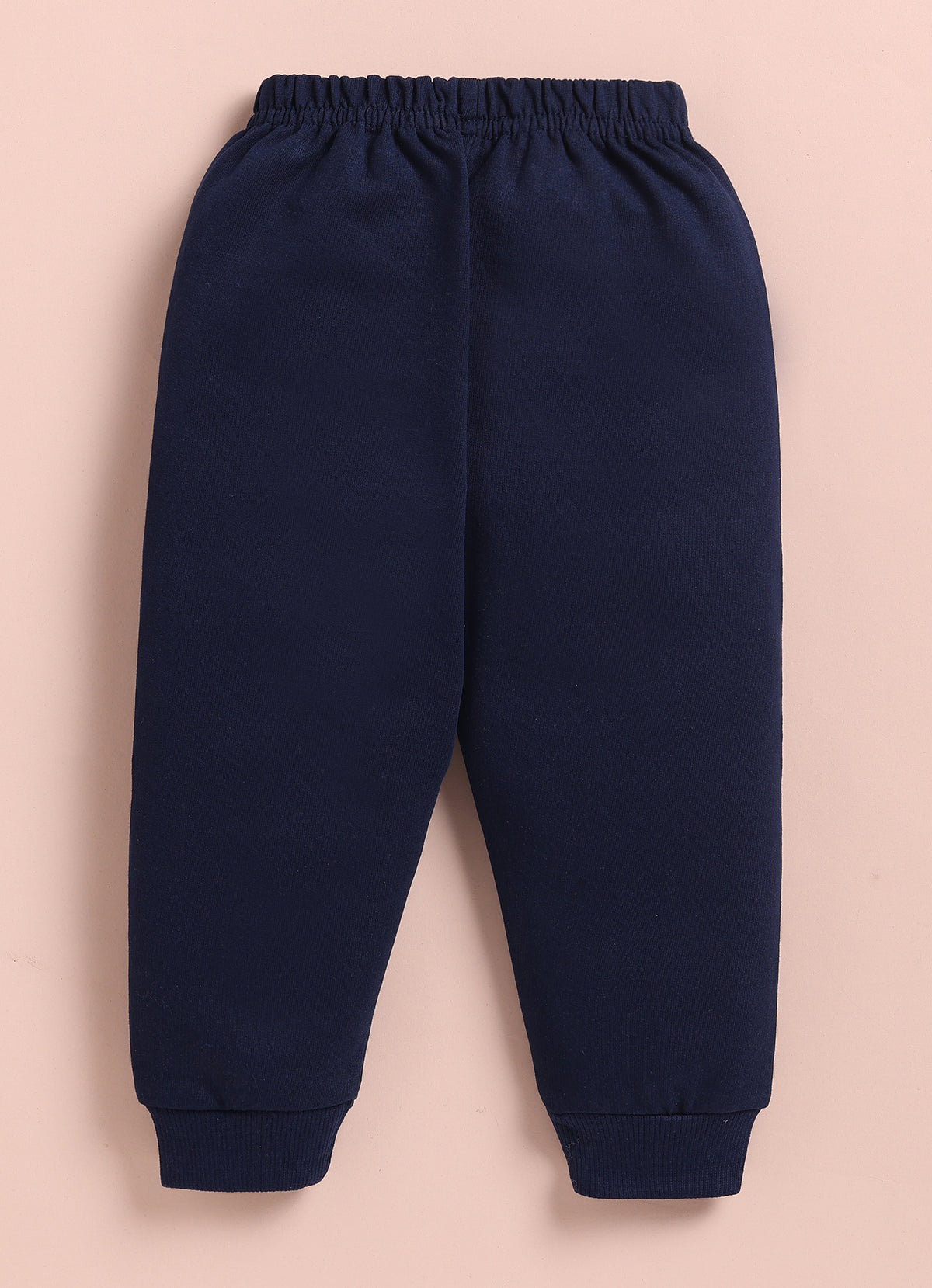 Bumzee Beige & Navy Animal Print Sweatshirt & Jogger Set, Full Sleeves