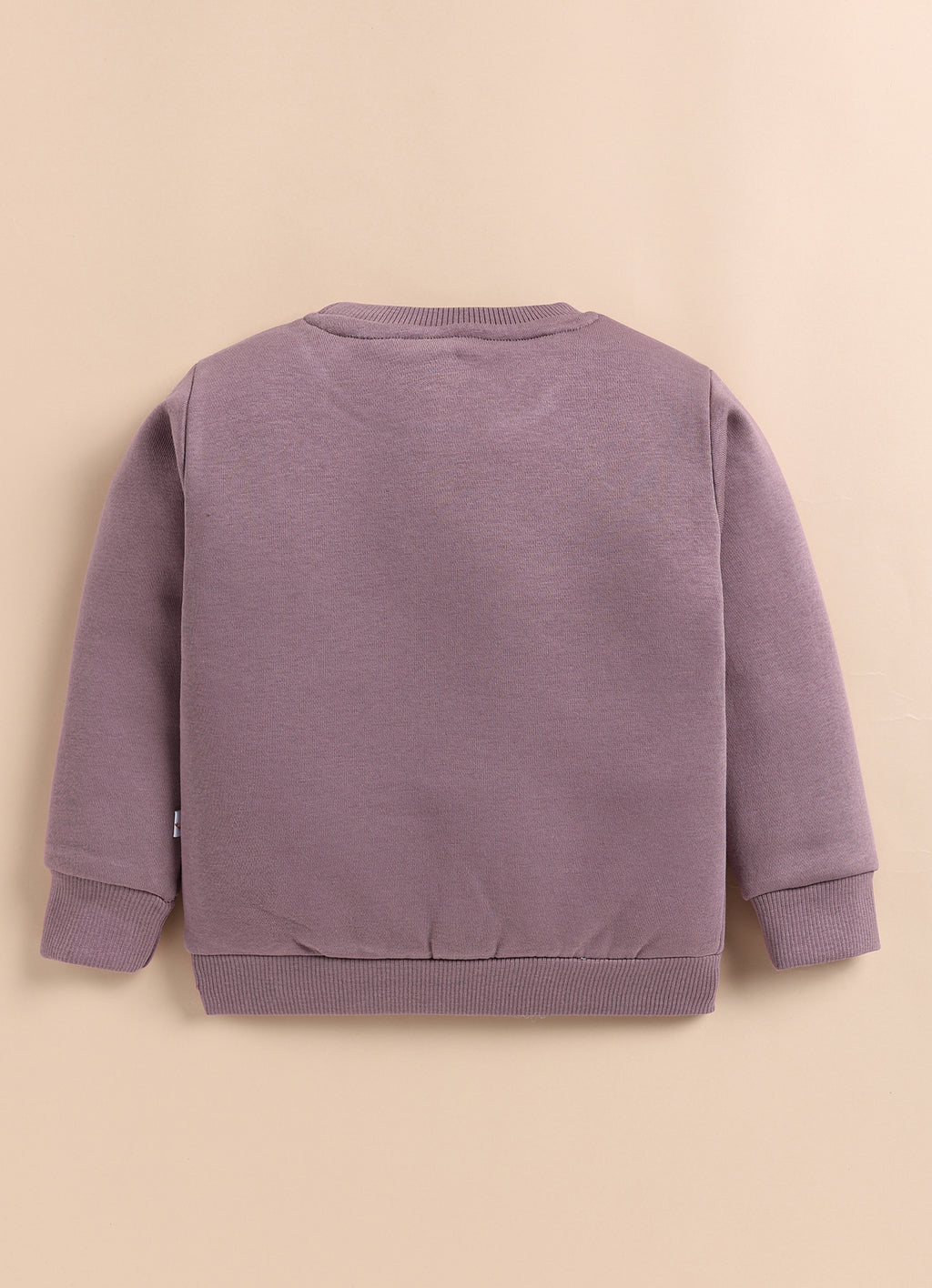 Bumzee Mauve Graphic Print Sweatshirt, Full Sleeves, Cotton Blend