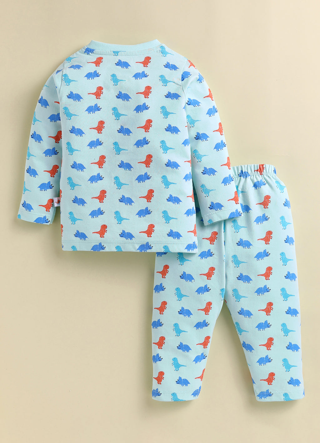 Bumzee Mint Animal Print Jabla & Pyjama Set, Full Sleeves, 100% Cotton