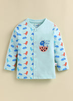 Bumzee Mint Animal Print Jabla & Pyjama Set, Full Sleeves, 100% Cotton