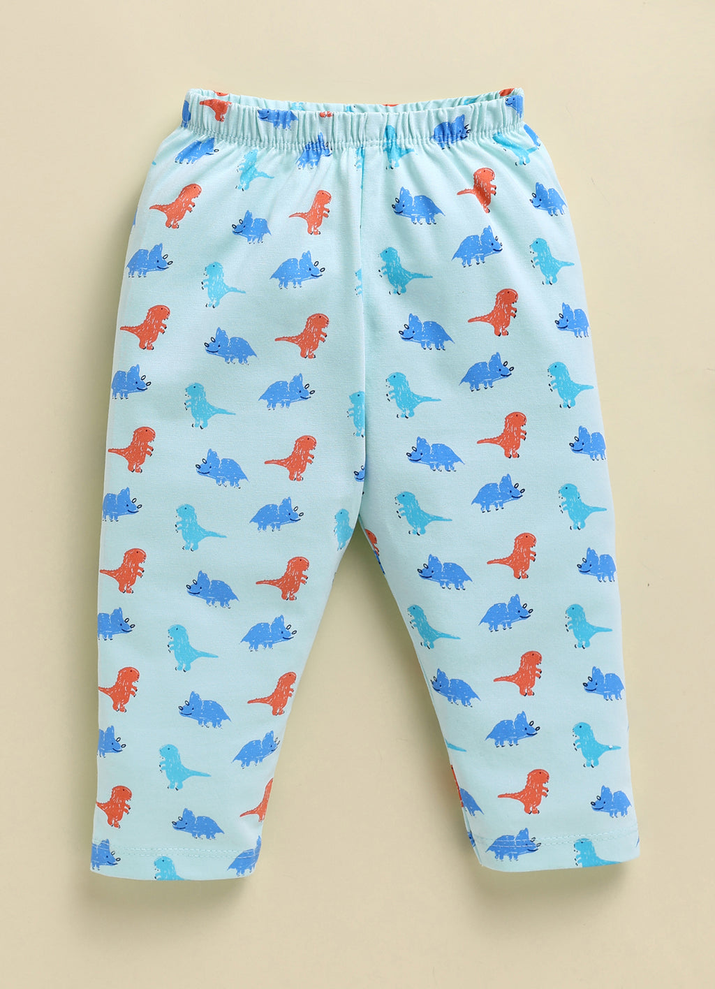 Bumzee Mint Animal Print Jabla & Pyjama Set, Full Sleeves, 100% Cotton