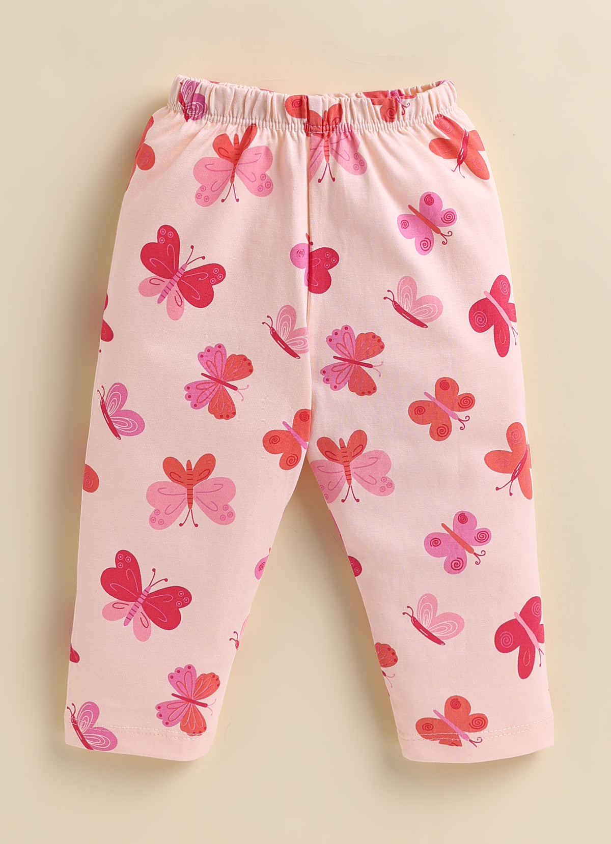 Bumzee Peach Animal Print Jabla & Pyjama Set, Full Sleeves, 100% Cotton