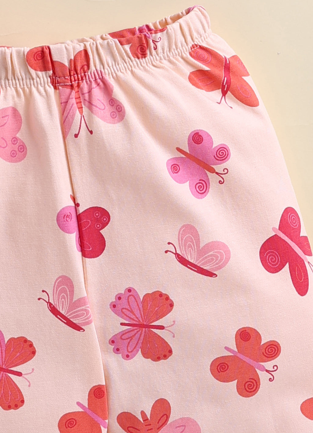 Bumzee Peach Animal Print Jabla & Pyjama Set, Full Sleeves, 100% Cotton