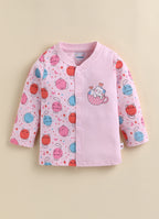 Bumzee Pink Animal Print Jabla & Pyjama Set, Full Sleeves, 100% Cotton