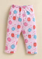 Bumzee Pink Animal Print Jabla & Pyjama Set, Full Sleeves, 100% Cotton
