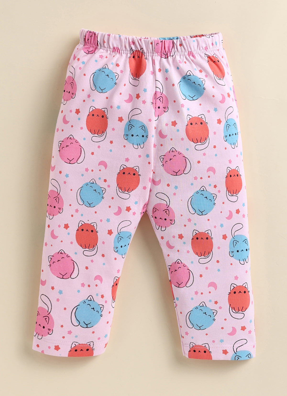 Bumzee Pink Animal Print Jabla & Pyjama Set, Full Sleeves, 100% Cotton