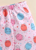 Bumzee Pink Animal Print Jabla & Pyjama Set, Full Sleeves, 100% Cotton