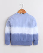 Bumzee Blue Tie & Dye Sweatshirt, Full Sleeves, Cotton Blend