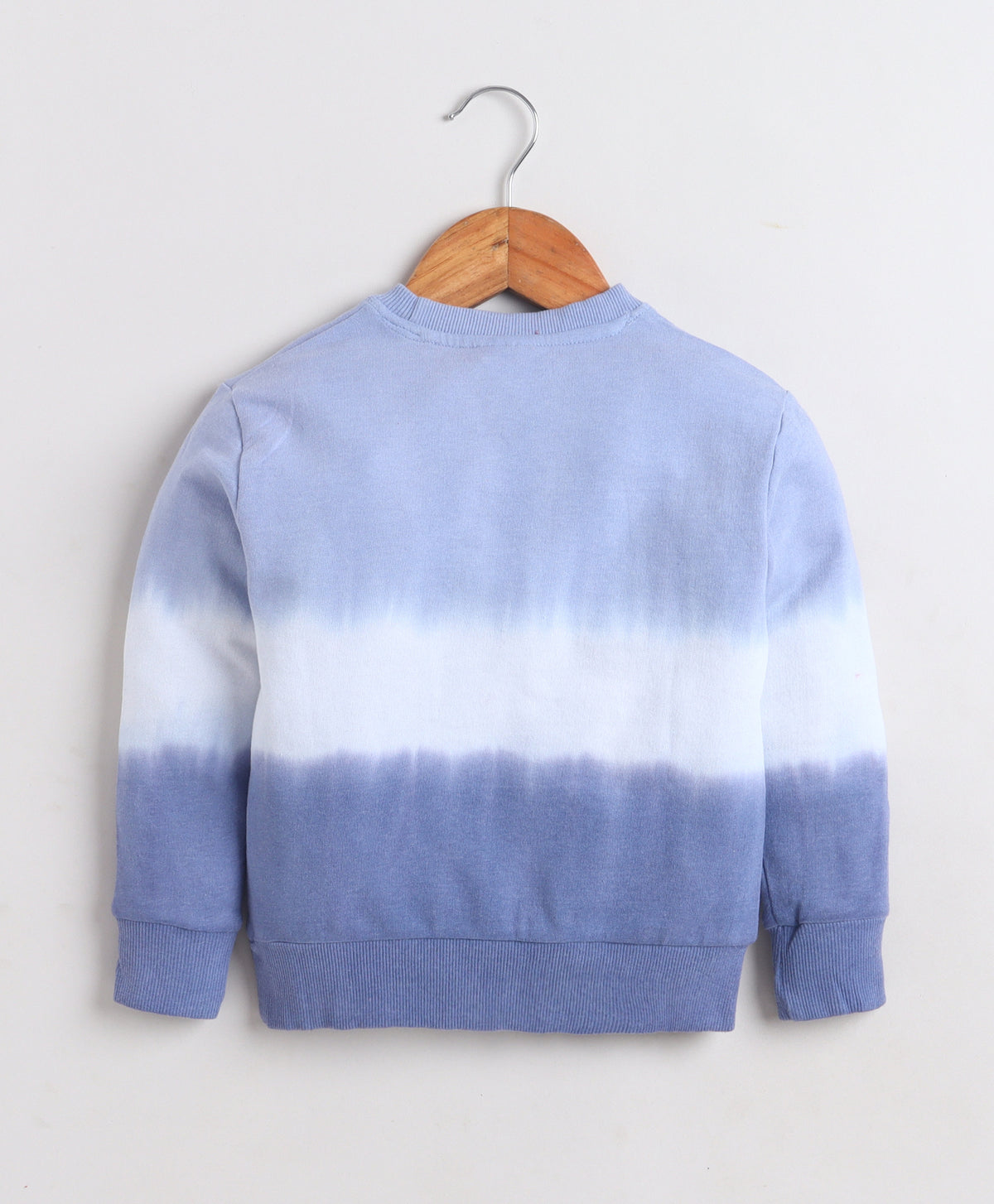 Bumzee Blue Tie & Dye Sweatshirt, Full Sleeves, Cotton Blend