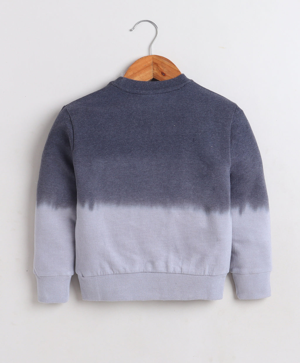 Bumzee Grey Tie & Dye Sweatshirt, Full Sleeves, Cotton Blend