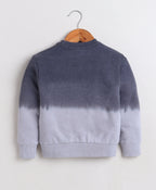 Bumzee Grey Tie & Dye Sweatshirt, Full Sleeves, Cotton Blend