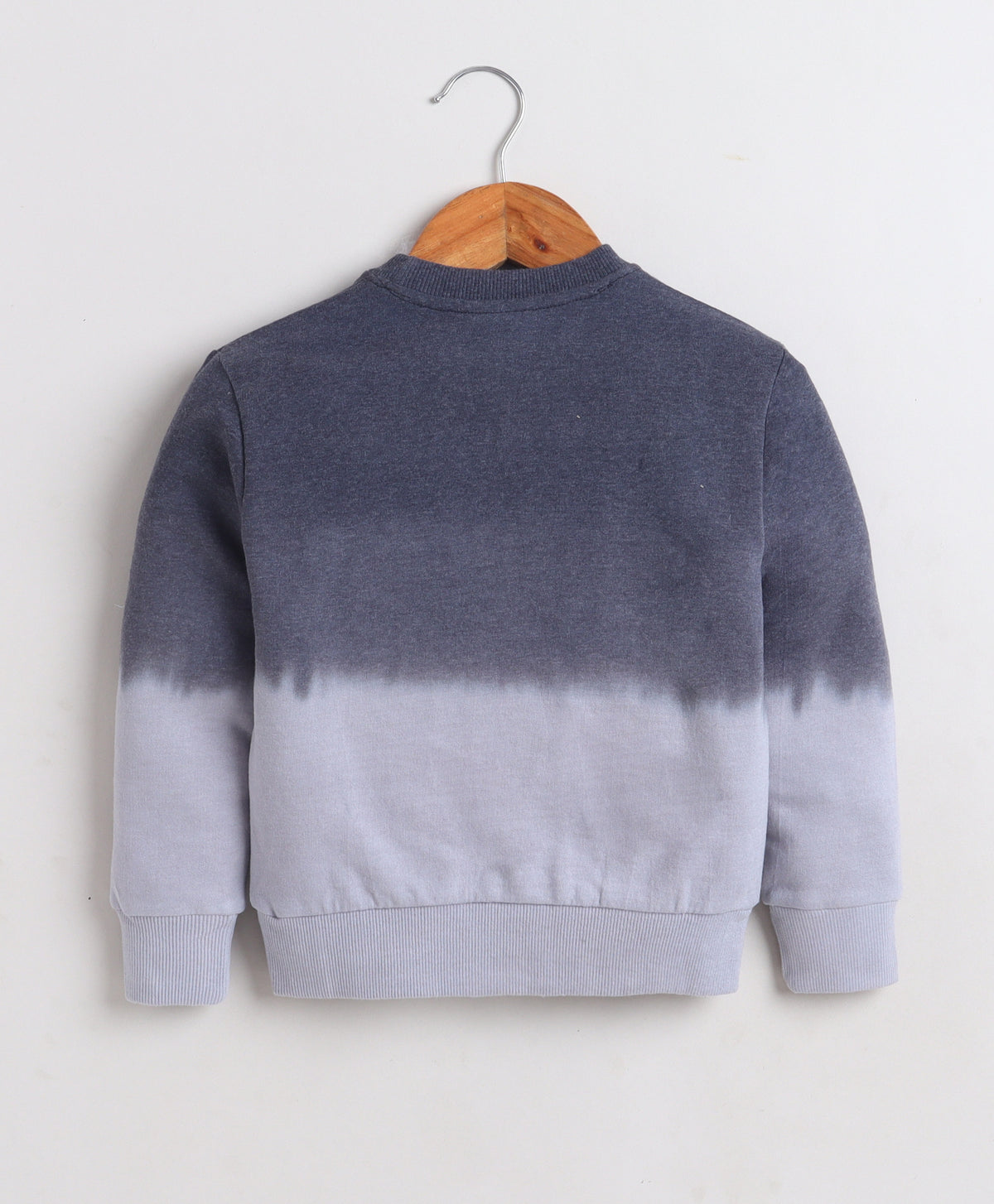 Bumzee Grey Tie & Dye Sweatshirt, Full Sleeves, Cotton Blend