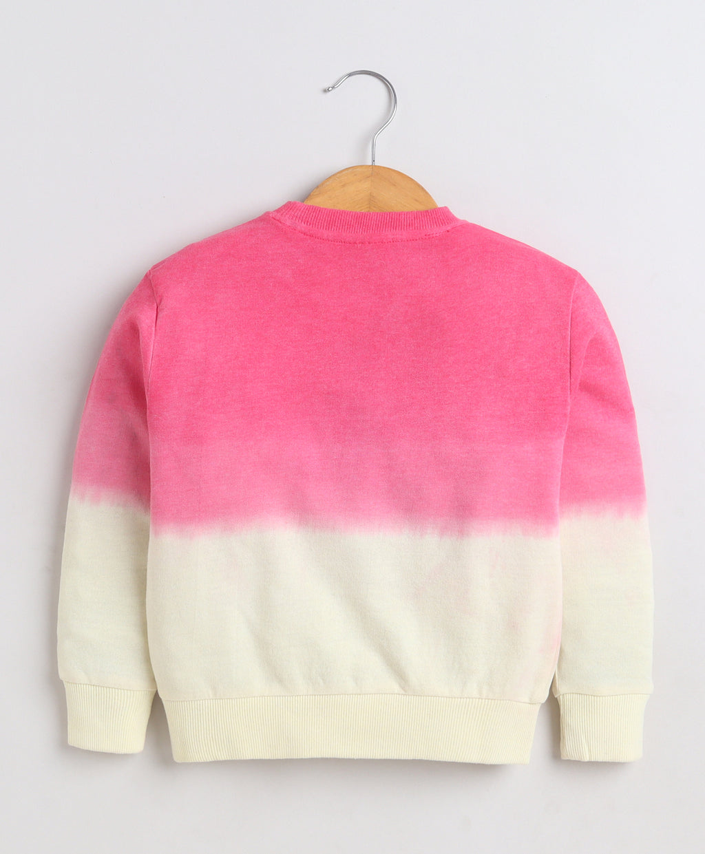 Bumzee Pink Tie & Dye Sweatshirt, Full Sleeves, Cotton Blend