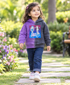 Bumzee Purple Tie & Dye Sweatshirt, Full Sleeves, Cotton Blend