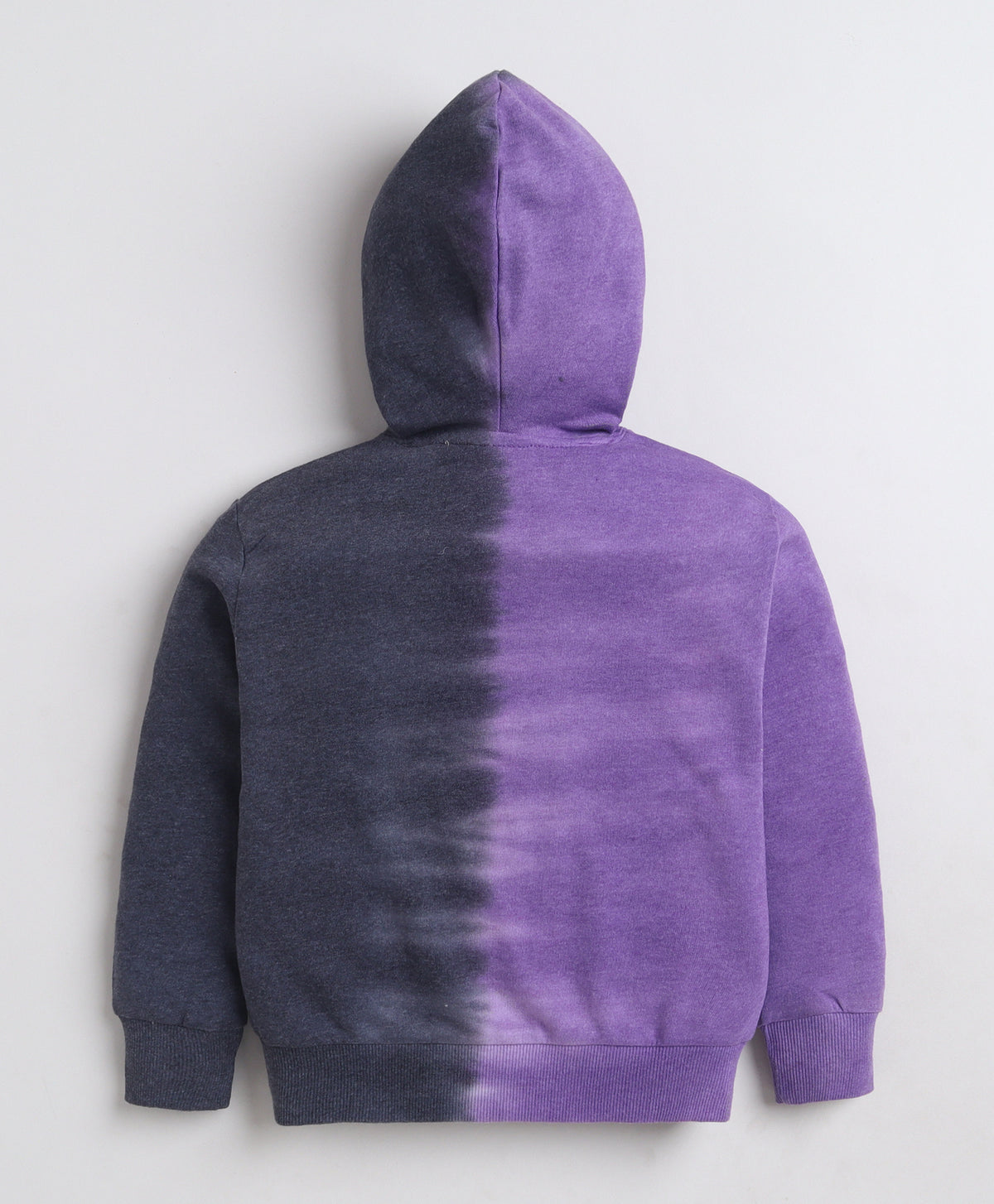 Bumzee Purple Tie & Dye Sweatshirt, Full Sleeves, Cotton Blend