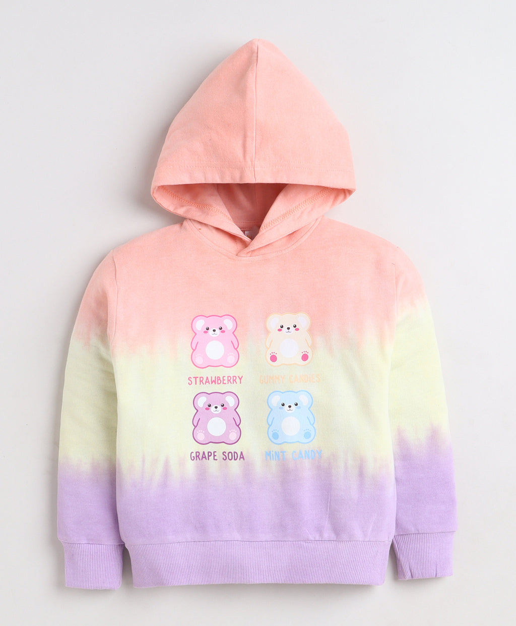 Bumzee Multi Tie & Dye Sweatshirt, Full Sleeves, Cotton Blend, Hooded (Style Peb11818)