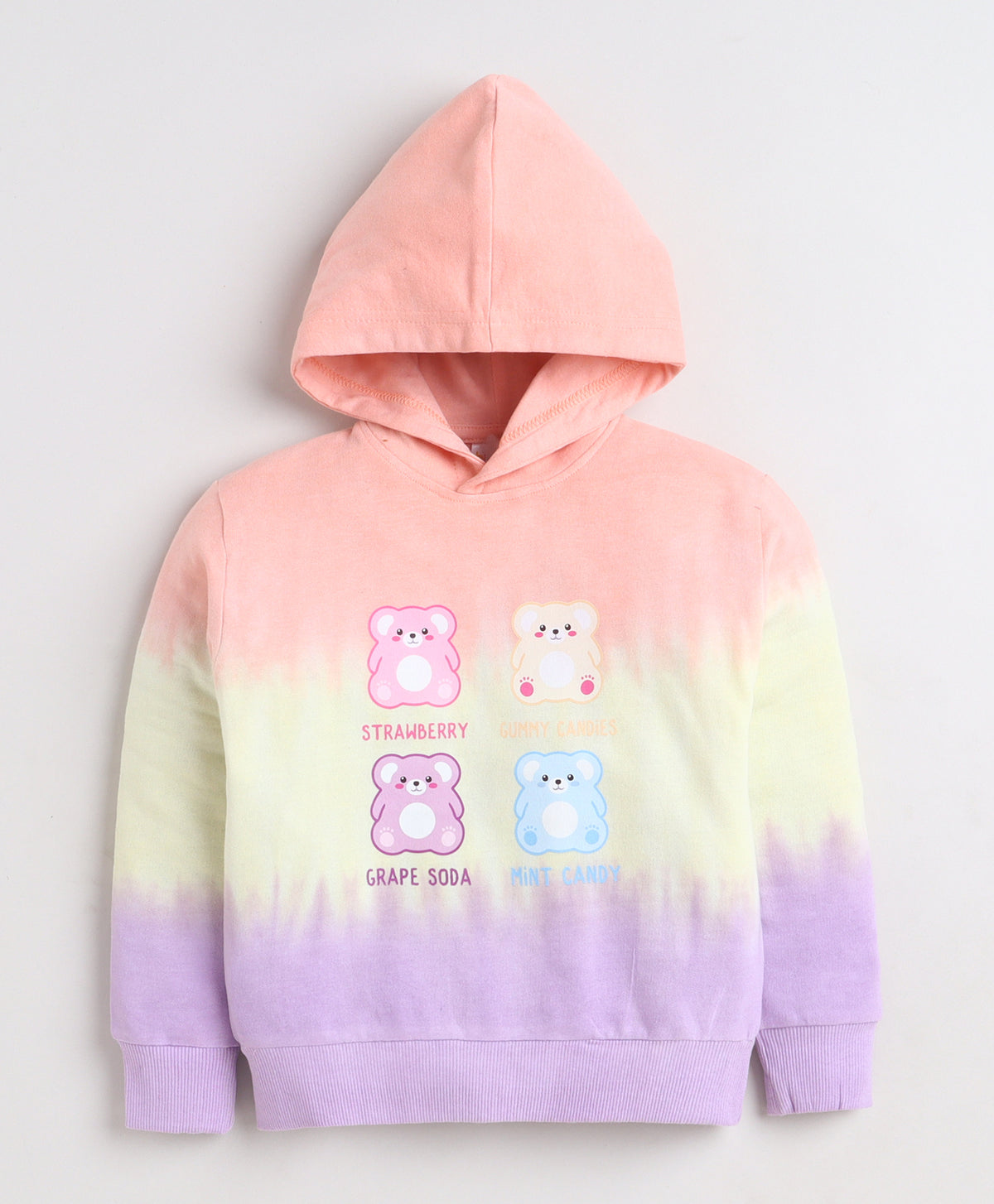 Bumzee Multi Tie & Dye Sweatshirt, Full Sleeves, Cotton Blend, Hooded (Style Peb11818)