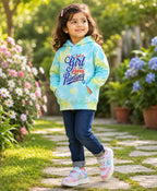 Bumzee Multi Tie & Dye Sweatshirt, Full Sleeves, Cotton Blend, Hooded (Style Peb11819)