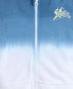 Bumzee Teal Tie & Dye Sweatshirt, Full Sleeves, Cotton Blend