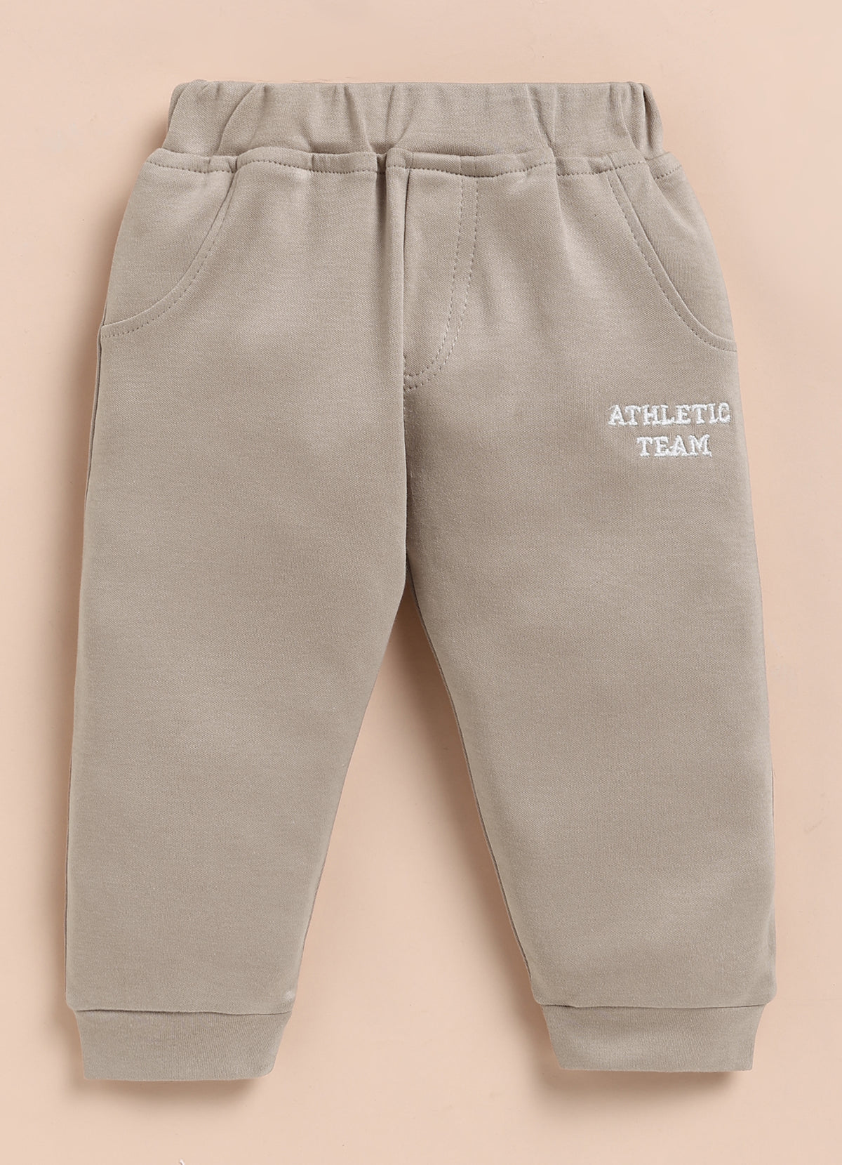 Bumzee Brown Embroidered Winter Set, Full Sleeves, 100% Cotton