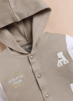 Bumzee Brown Embroidered Winter Set, Full Sleeves, 100% Cotton