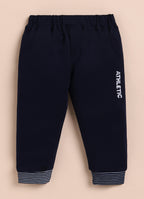 Bumzee Navy & Grey Embroidered Winter Set, Full Sleeves, 100% Cotton