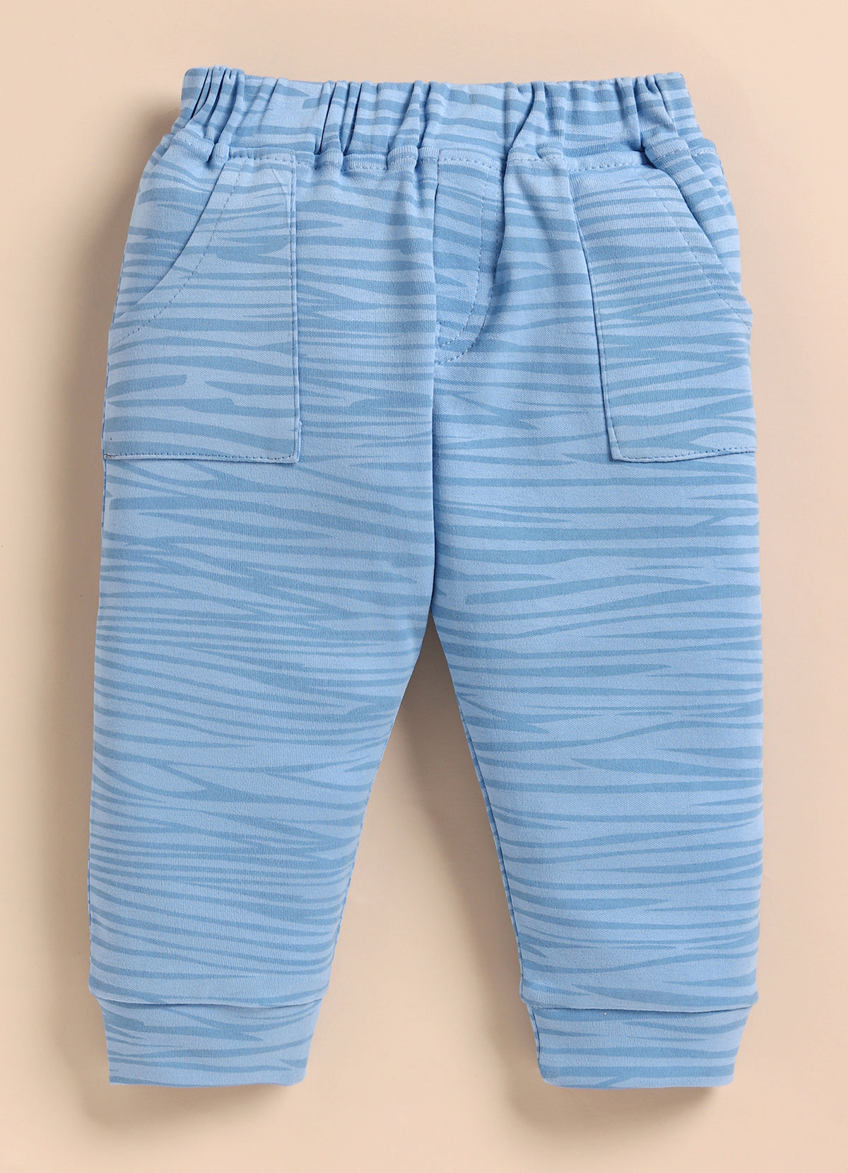 Bumzee Blue Embroidered Winter Set, Full Sleeves, 100% Cotton, Hooded (Style Peb11835)