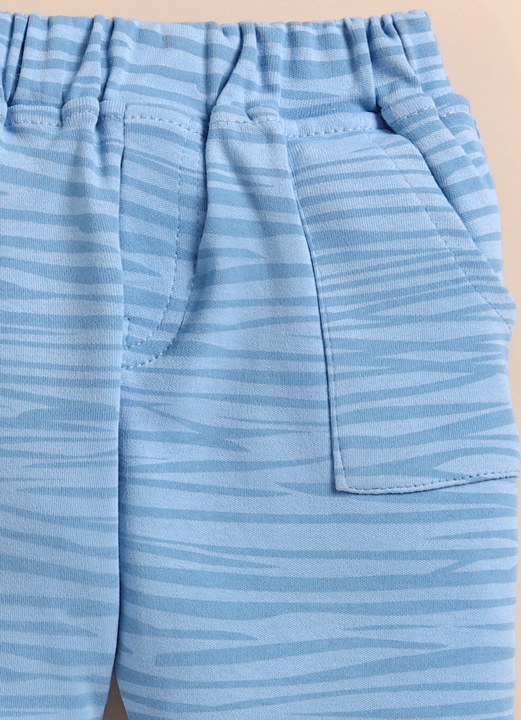 Bumzee Blue Embroidered Winter Set, Full Sleeves, 100% Cotton, Hooded (Style Peb11835)
