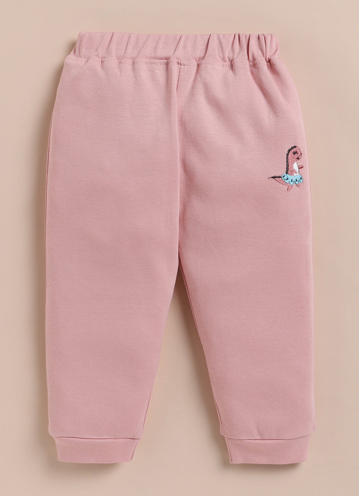 Bumzee White & Peach Animal Print Winter Set, Full Sleeves, 100% Cotton